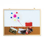 Plan, Pin & Write — 30×40cm Magnetic Whiteboard & Cork Board Combo with Wood Frame