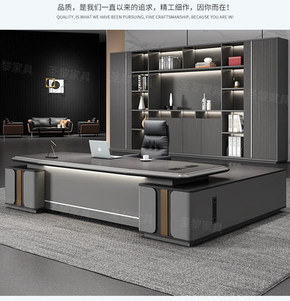 L-Shape Storage Executive Desk