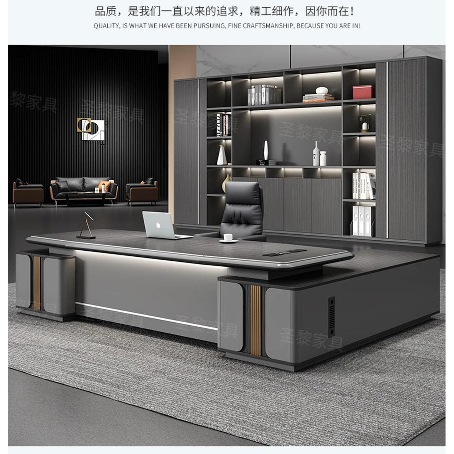 L-Shape Storage Executive Desk