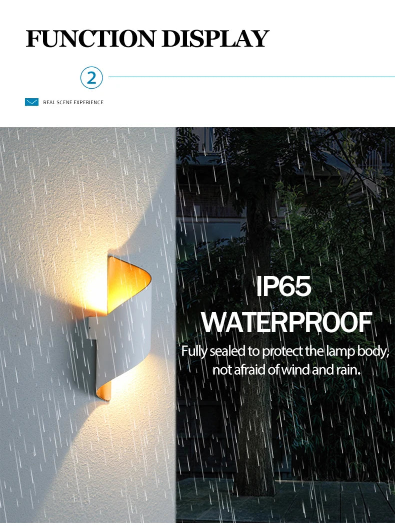 Spiral LED Wall Light — Nordic Modern Indoor & Outdoor Sconce