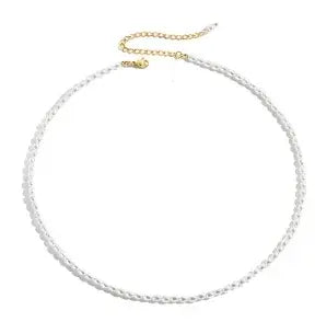 Gold Heart Toggle Necklace — Beaded Chain Gift for Her