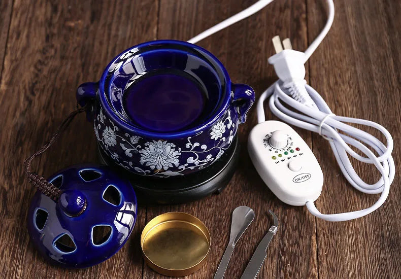 The Ritual Burner — Electric Ceramic Incense &amp; Essential Oil Warmer with Timer