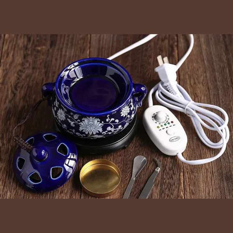 Electric Ceramic Oil & Incense Warmer with Timer — Jonine&