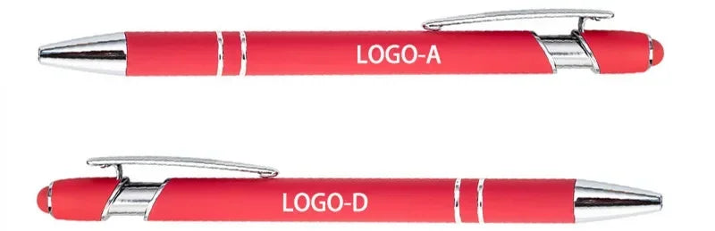 20-200Pcs Gradient Metal Ballpoint Pens with Stylus Tip Free Custom Logo Ballpens for Corporate Gifts & Wedding Favors
