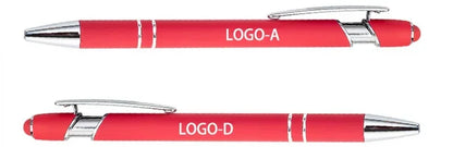 20-200Pcs Gradient Metal Ballpoint Pens with Stylus Tip Free Custom Logo Ballpens for Corporate Gifts & Wedding Favors