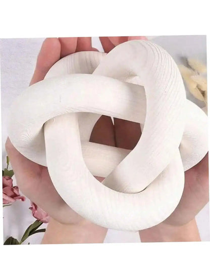 Hand-Carved Boho Chain Link Decor