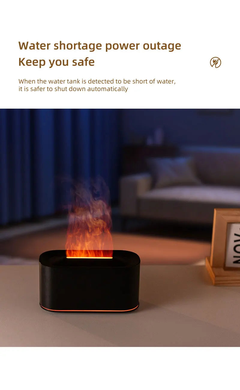 Flicker & Flow — Flame Effect Aromatherapy Diffuser & Humidifier