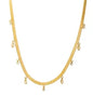 Stainless Steel Vintage Textured Delicate Necklace