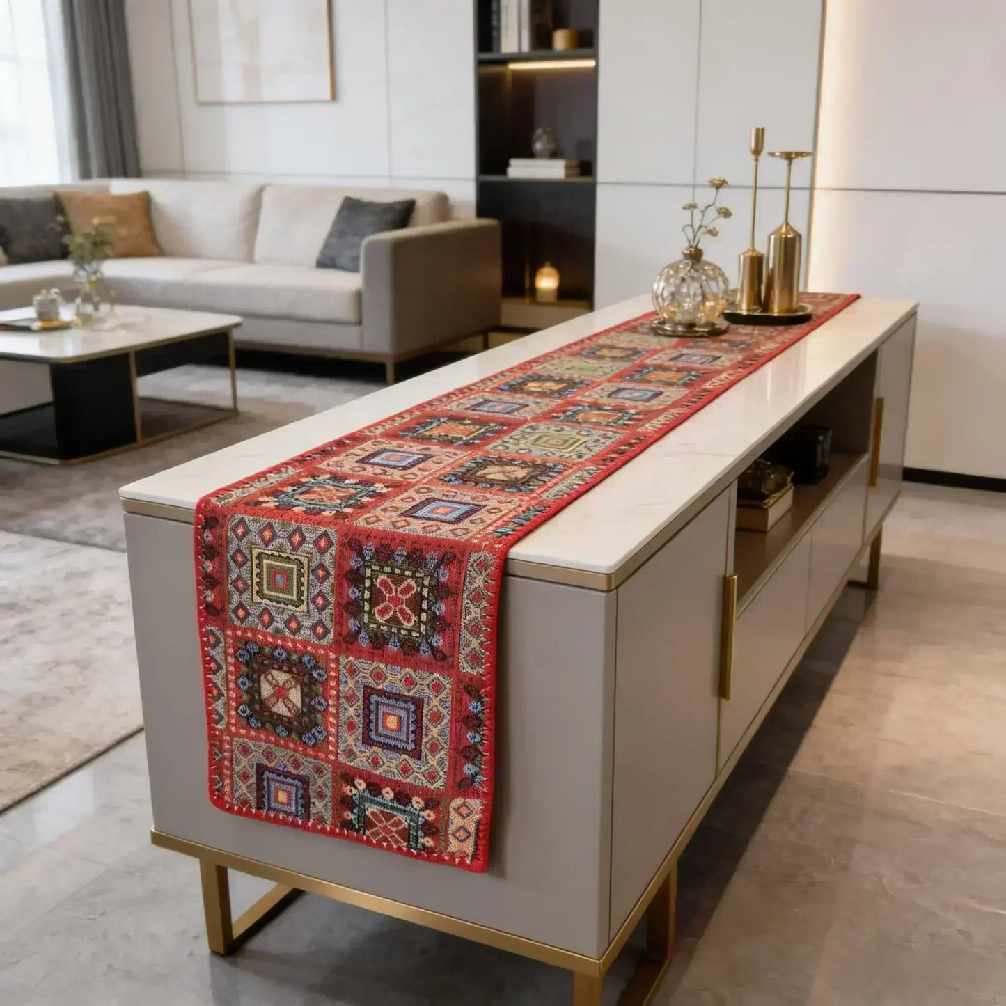 Nordic Cotton Linen Table Runner — Multiple Sizes & Patterns
