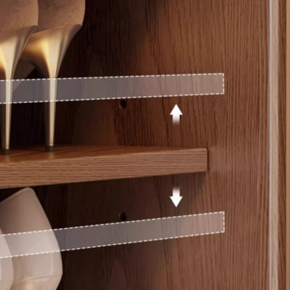 Vintage Luxury Wood Shoe Rack — Space-Saving Entryway Storage