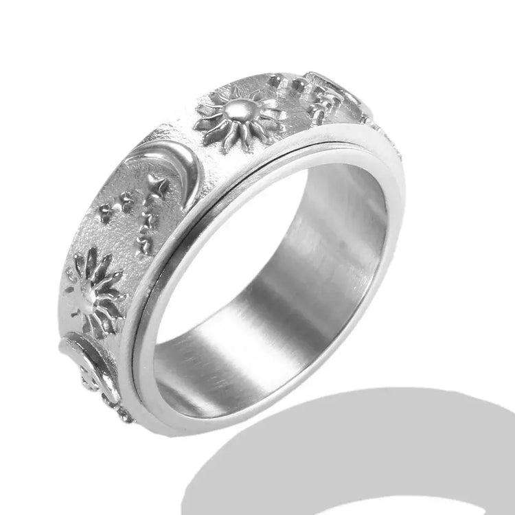 Crystal Zircon Stacking Ring — 18K Gold or Silver Plated, Stainless Steel