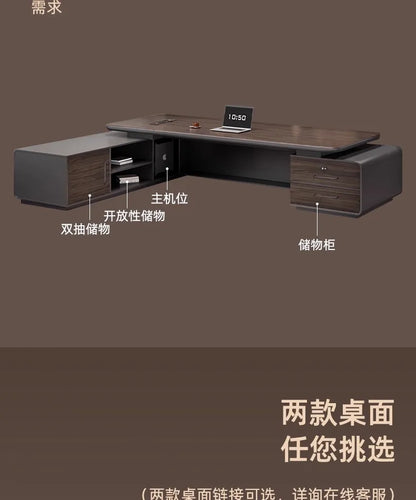 Height-Adjustable L-Shaped Gaming & Home Office Desk