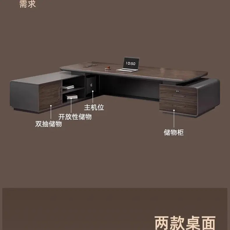 Height-Adjustable L-Shaped Gaming Desk — Jonine&