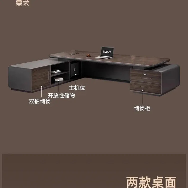 Height-Adjustable L-Shaped Gaming & Home Office Desk