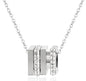 Stainless Steel Vintage Textured Delicate Necklace
