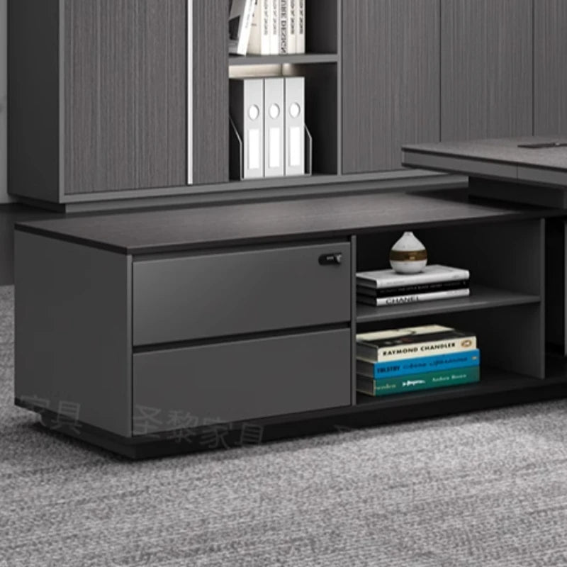 L-Shape Storage Executive Desk