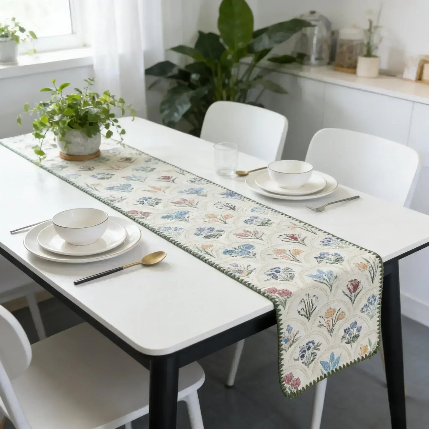 Nordic Cotton Linen Table Runner — Multiple Sizes & Patterns