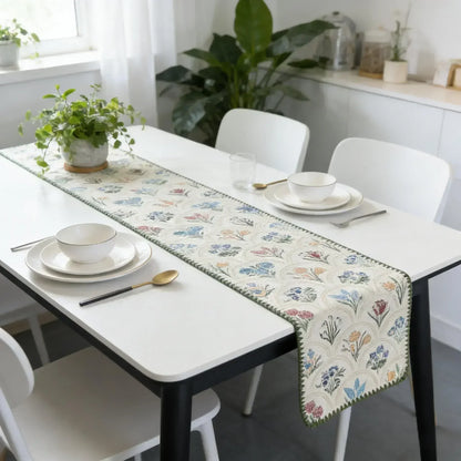Nordic Cotton Linen Table Runner — Multiple Sizes & Patterns
