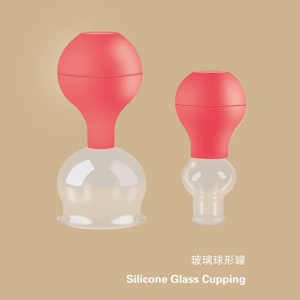 Rubber Vacuum Cupping Set – Glass Massage Jars for Health &amp; Body Therapy