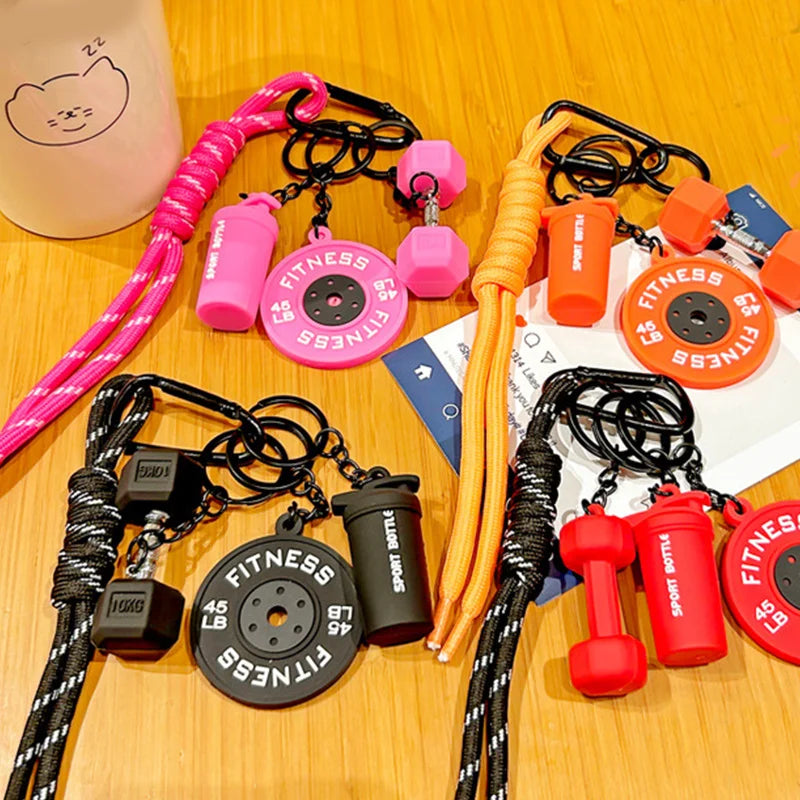 Motivational Fitness Keychain — Colorful Gym Bag Charm & Workout Gift