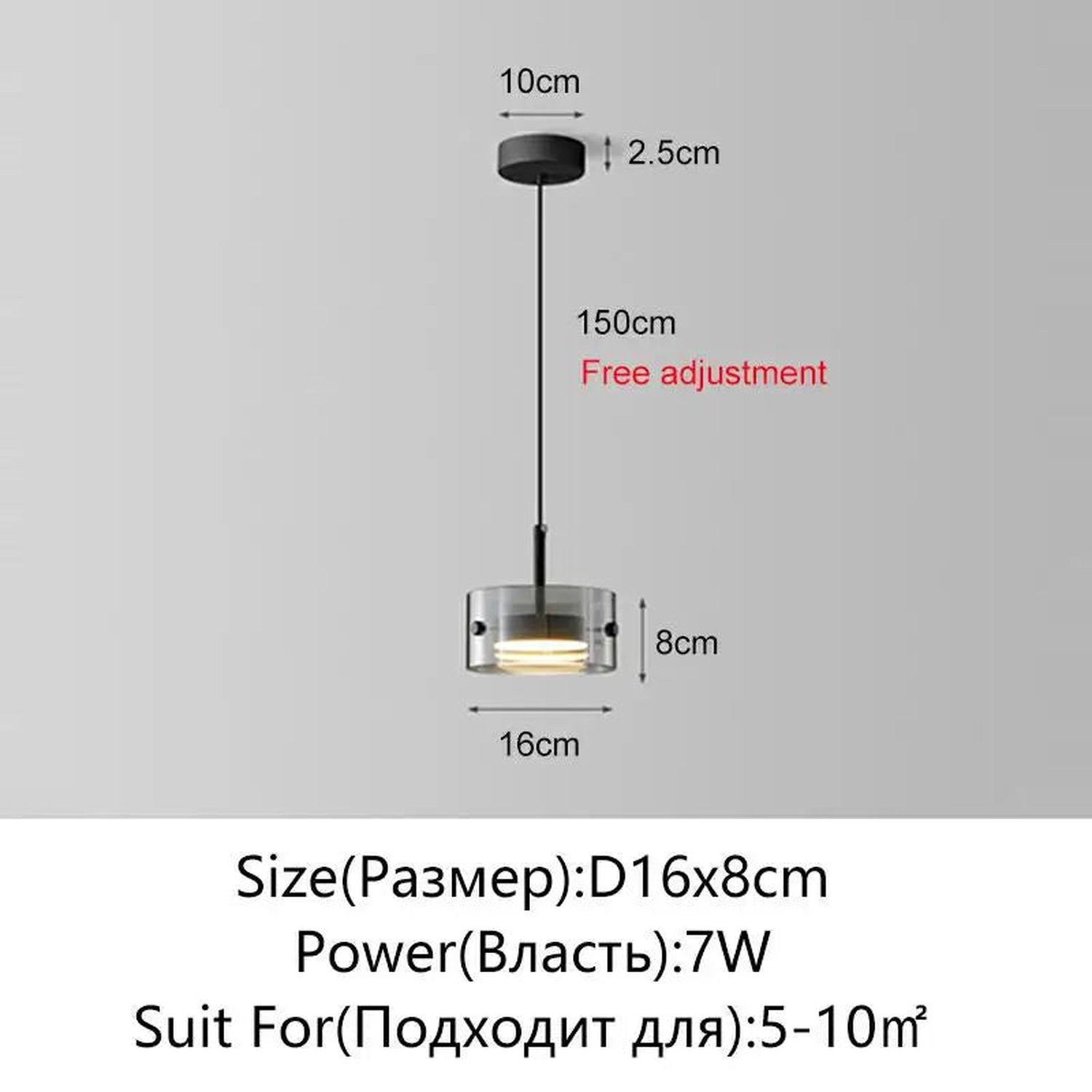 Nordic Glass LED Pendant Lamp — Modern Luxury Hanging Light for Dining Room &amp; Living Room