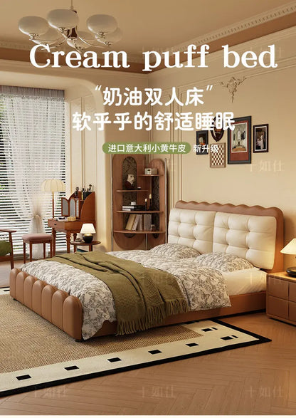 Elegant Upholstered Platform Bed — Modern Double Bed Frame