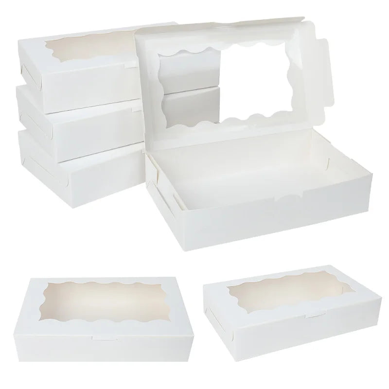 Kraft Paper Gift Boxes with Window — Set of 5, 10, or 20