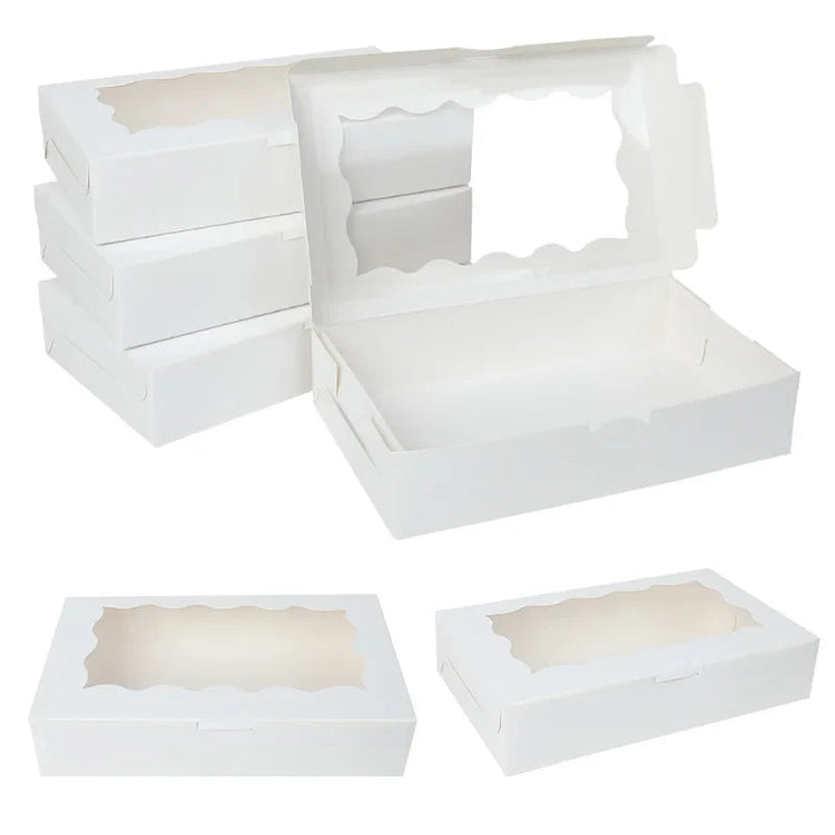 5-20pcs Gift Boxes With Window Birthday Party Chocolate Candy Cookie Gift Packaging Wedding Supplies Baby Shower Christmas Decor Jonine’s Corner