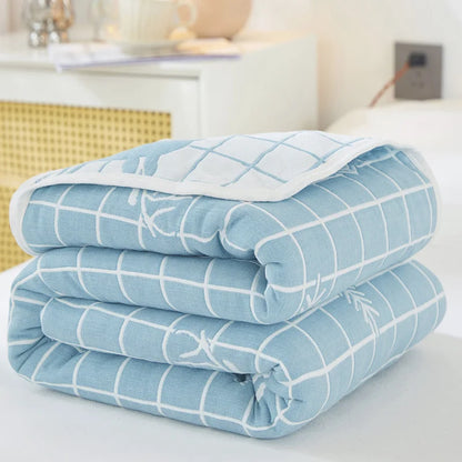 Cotton Gauze Summer Quilt — Plaid