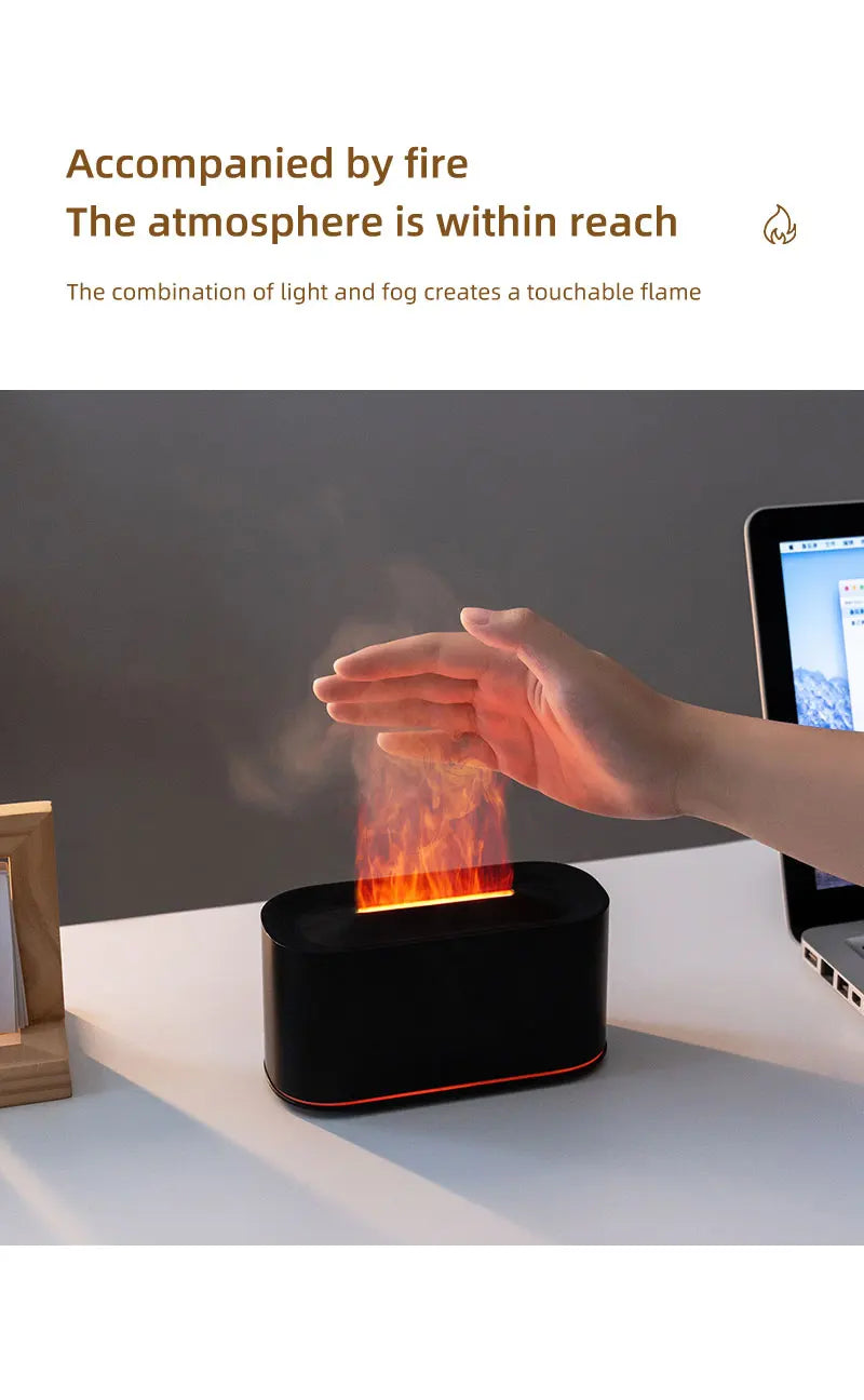 Flicker & Flow — Flame Effect Aromatherapy Diffuser & Humidifier