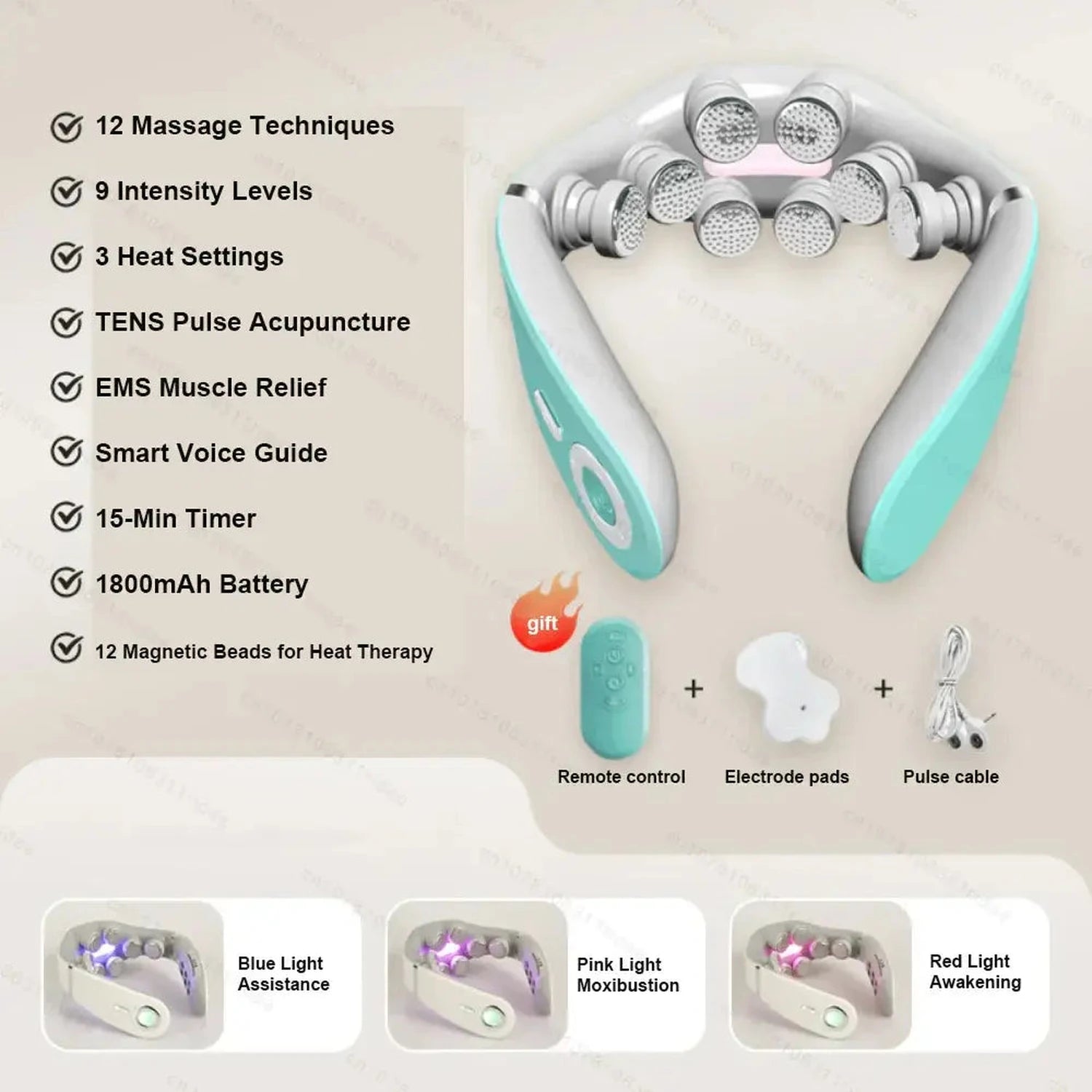 8D Electric Neck Massager w/ Heat - Jonine&