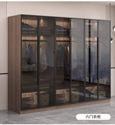 Glass light luxury corner cloakroom wardrobe Double clothes closet cabinets and wardrobes Cabinet dressing clothe home furniture Jonine&