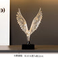 Gold Angel Wing Sculpture — Abstract Resin Figurine for Home Décor & Shelf Styling