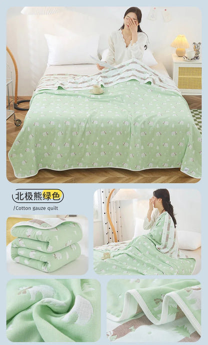Cotton Gauze Summer Quilt — Solid