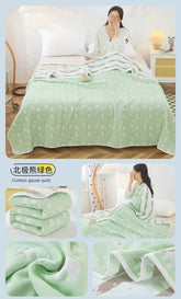 Cool Breathability Summer Quilt Multi-functional Cotton Gauze Fabric Towel Blanket Thin Breathable Duvet Skin-friendly Comforter