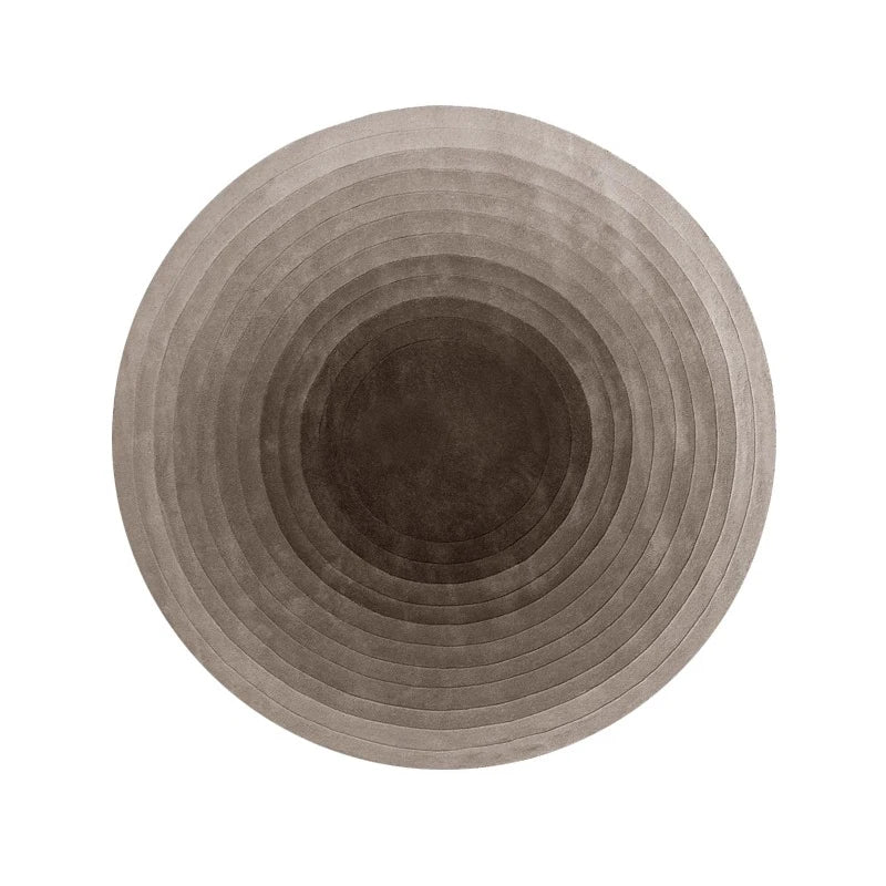 Round Gradient Area Rug — Machine Washable Non-Slip Floor Mat for Living Room & Bedroom