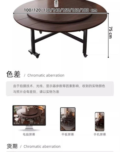 Round Foldable Dining Table — 100 & 120cm