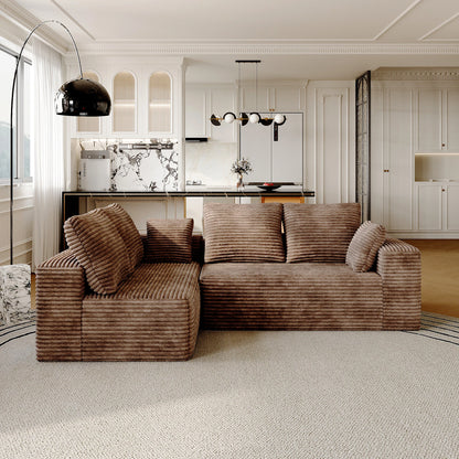 Sink Into Sunday — Sdorens 104" Cloud Sectional with L-Shape Chaise
