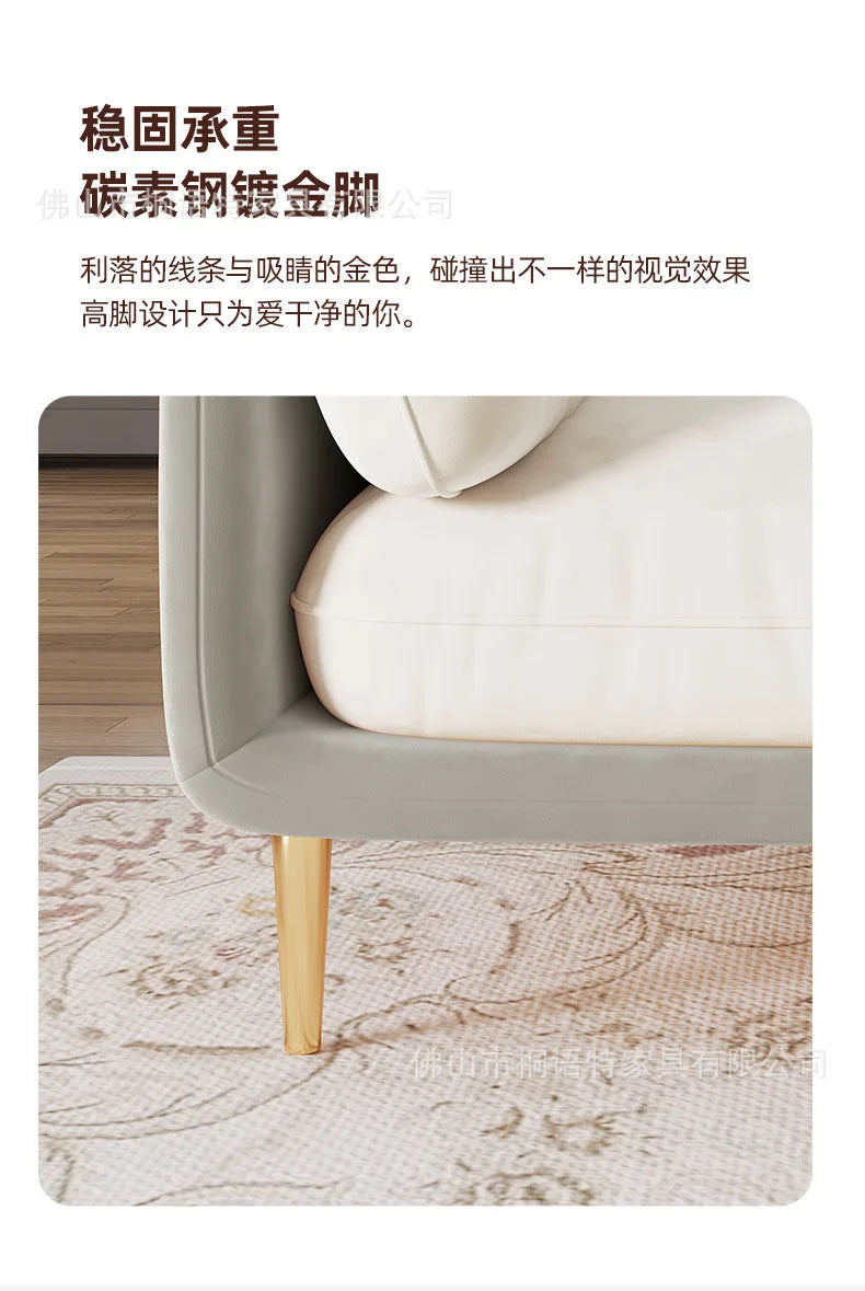 Cream Luxury Corner Sofa — Modern 3-Seat Living Room Sofa