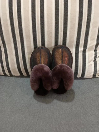 Cloud Underfoot — Natural Sheepskin & Fur Anti-Slip Home Slippers
