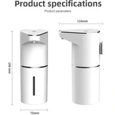 New Bathroom Automatic Sensing Soap Dispenser Type C Multiple Levels Contactless Electric Frother Charging Wall Mounted Vertical Jonine’s Corner