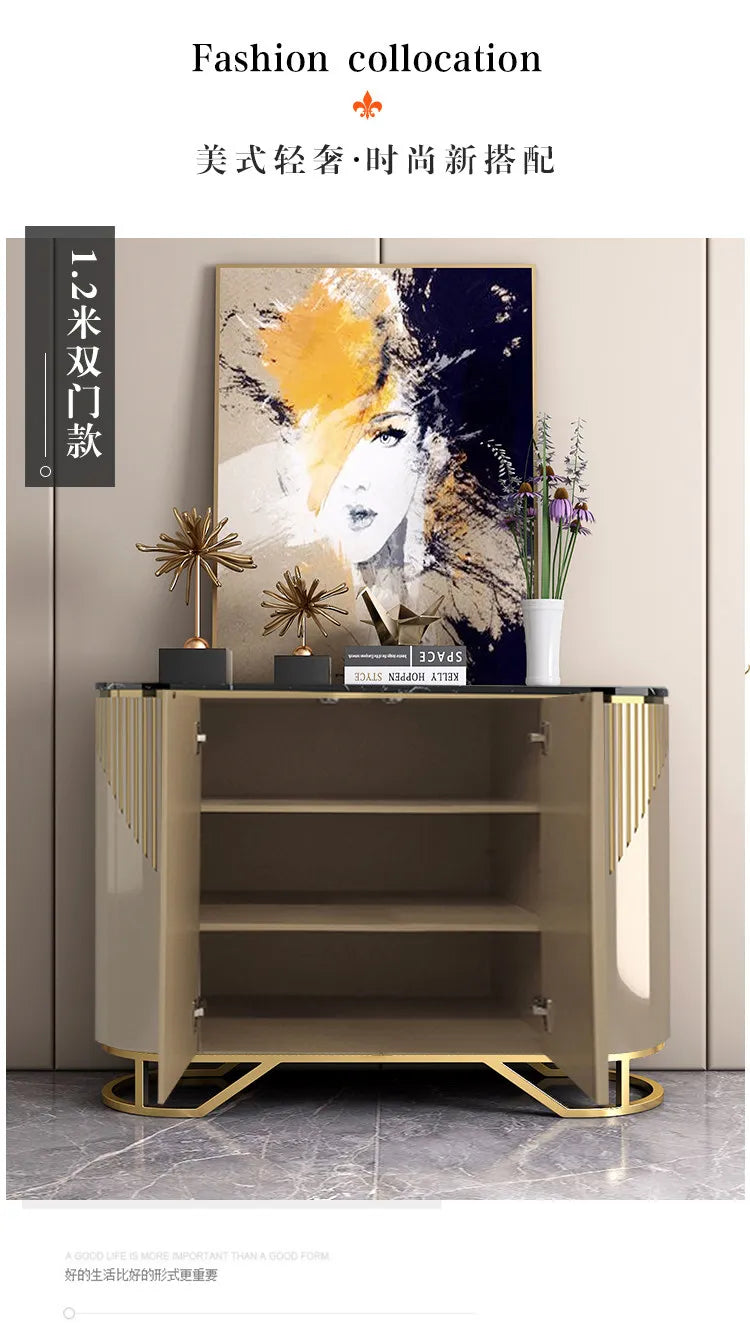 French Gold Luxury Living Room Display Cabinet Jonine&