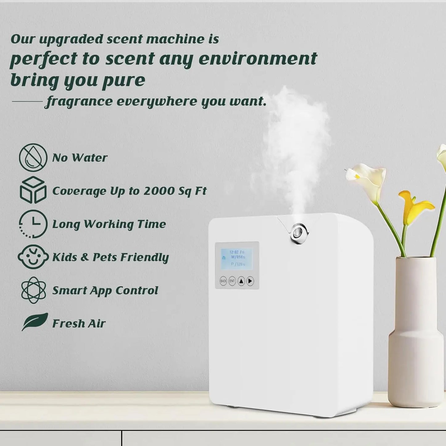 Scent on Your Schedule — WiFi Essential Oil Diffuser with Timer (300ml)