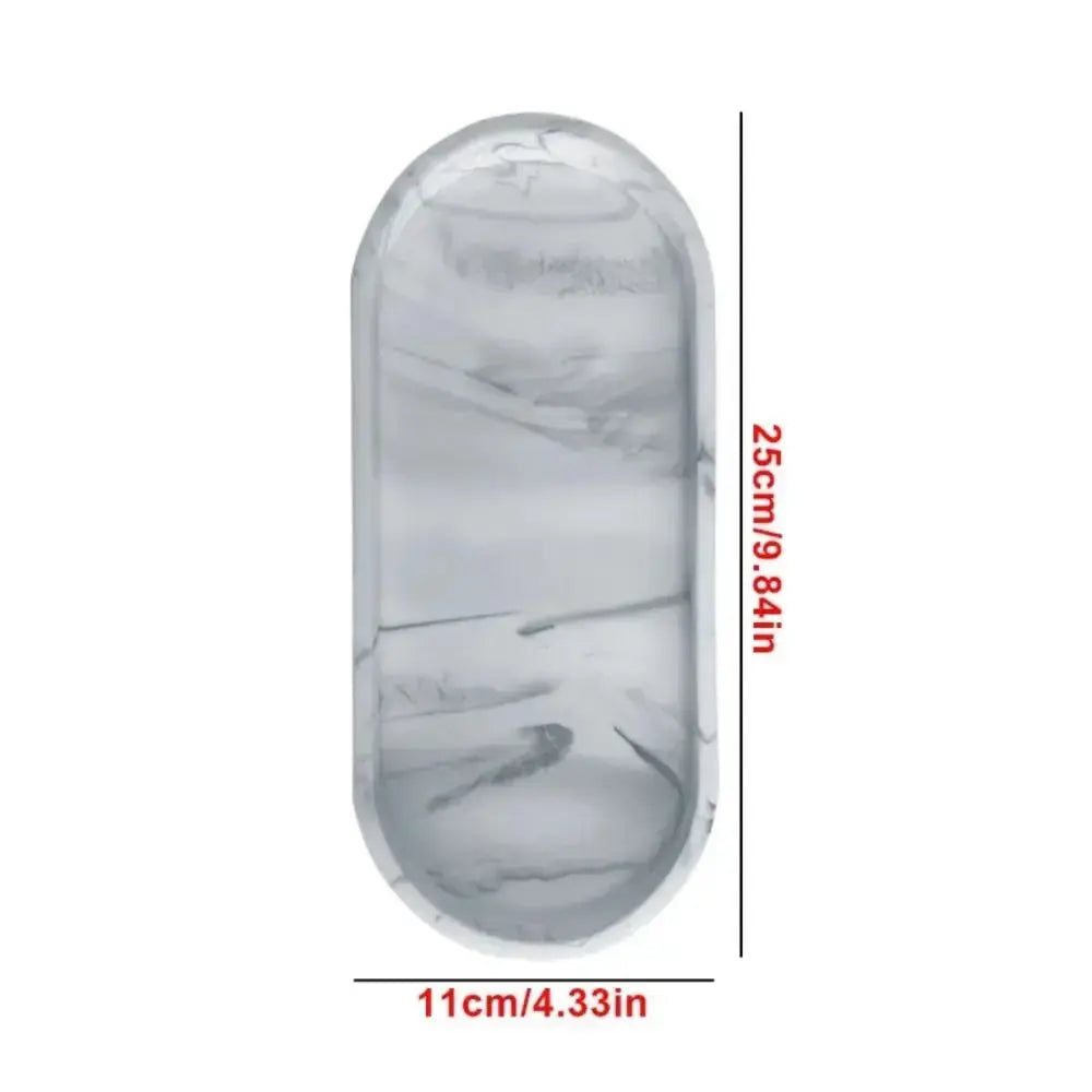 The Marble Tray — Oval Silicone Vanity & Countertop Organizer Tray Jonine’s Corner