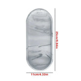 New Silicone Bathroom Vanity Tray Oval Marble Kitchen Countertop Storage Tray Non Slip Decorative Tray Toilet Tank Tray