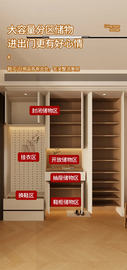 Custom Solid Wood Entryway Shoe Cabinet