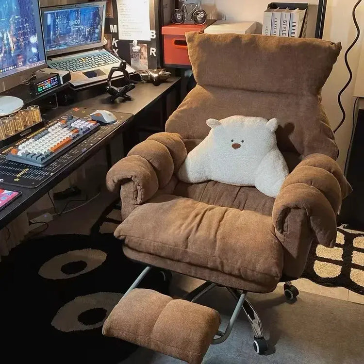 Comfortable Long-term Sofa Chair, Gaming Chair, Bedroom Desk Chair, Home Study Office Stool, Soft and Comfortable Jonine&