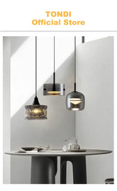 Nordic Glass LED Pendant Lamp – Modern Luxury Hanging Light