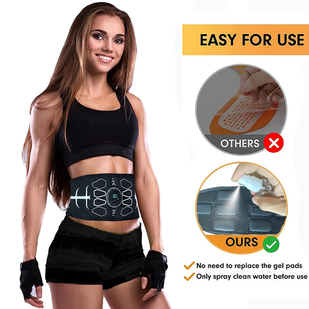 Tone While You Rest — EMS Abdominal Toning Belt with 10 Modes &amp; 30 Intensity Levels