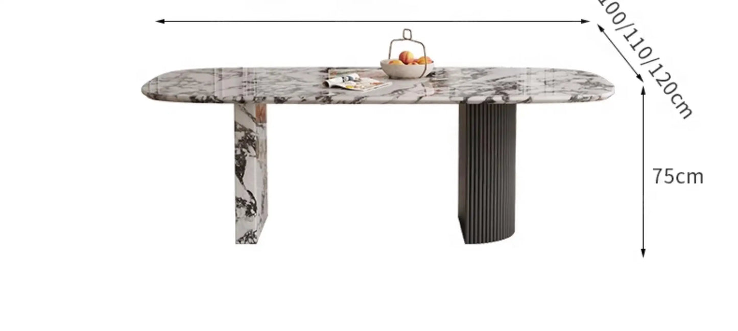 Custom Luxury French Marble Dining Table — Natural Stone